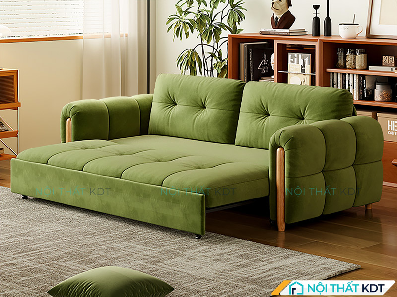 Sofa giường xanh lá SG01 – giải pháp tối ưu cho không gian nhỏ nhưng vẫn muốn tiện nghi