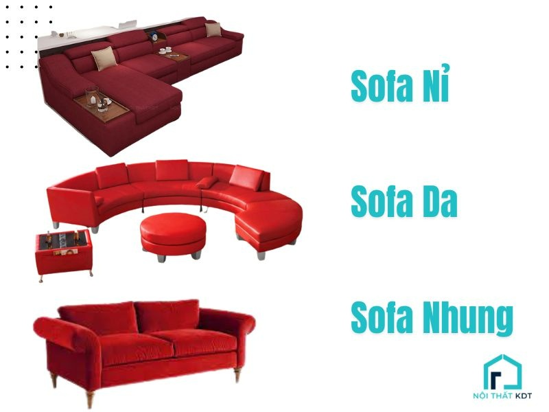 ghế sofa màu đỏ