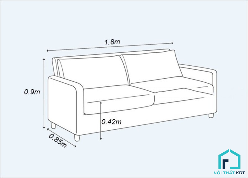 kích thước ghế sofa 10 triệu