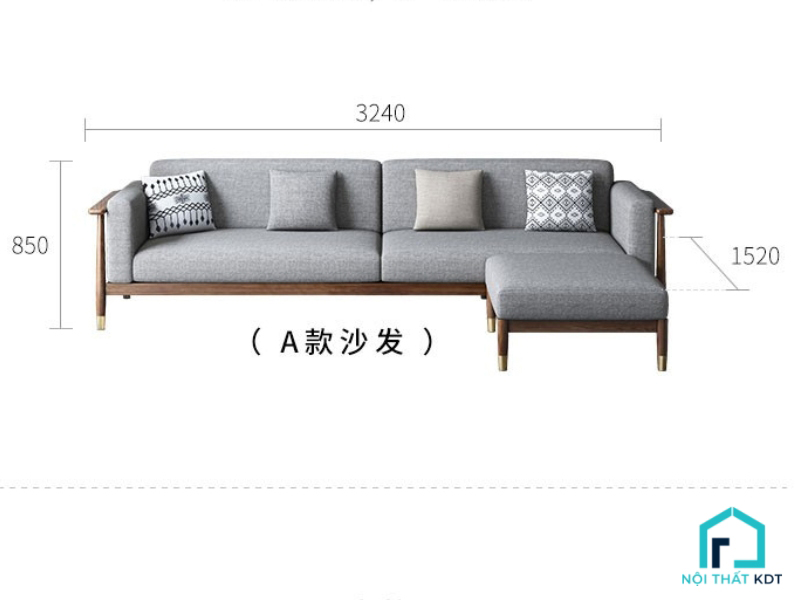 kích thước ghế sofa chữ l cao cấp