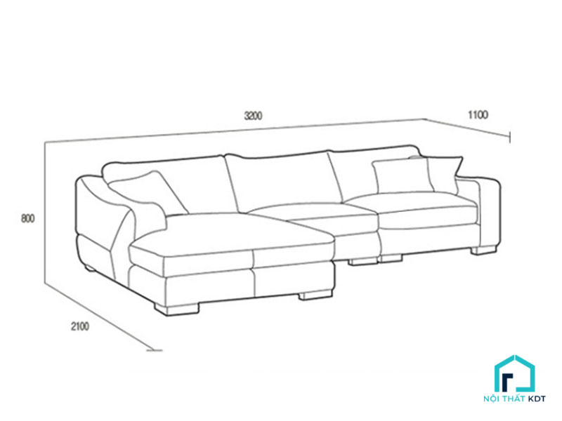 Kích thước sofa lớn 