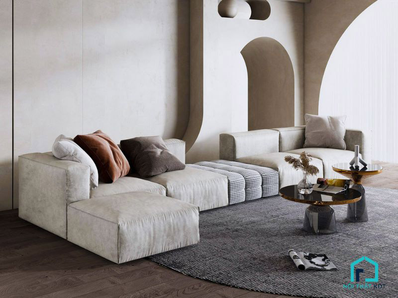 mẫu sofa nỉ nhung hiện đại