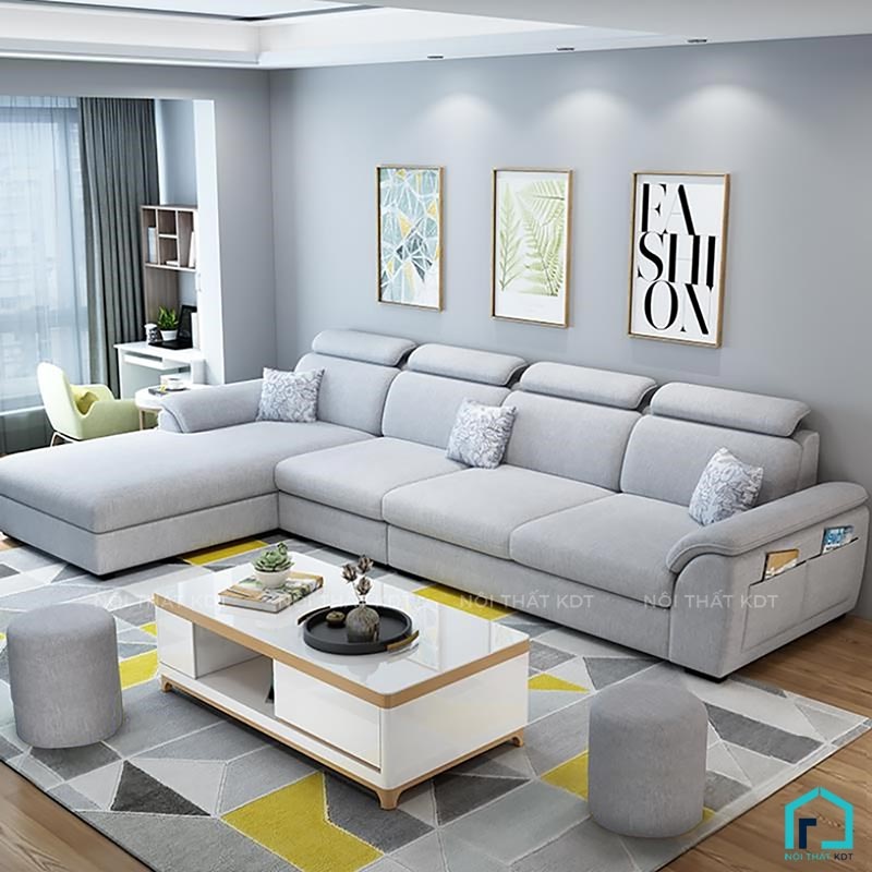 mẫu ghế sofa màu xám phòng khách đẹp 1