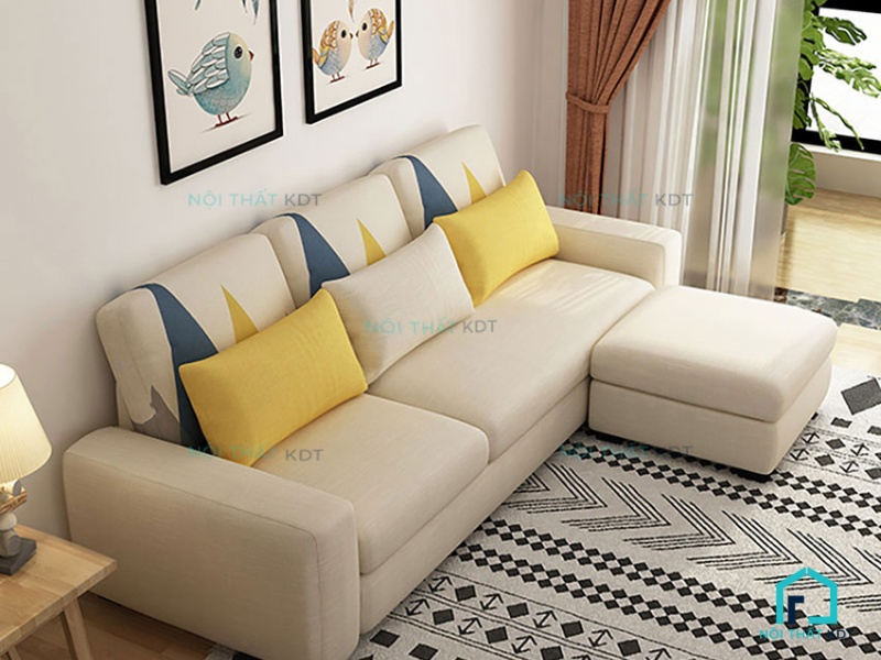 mẫu sofa trắng phòng khách