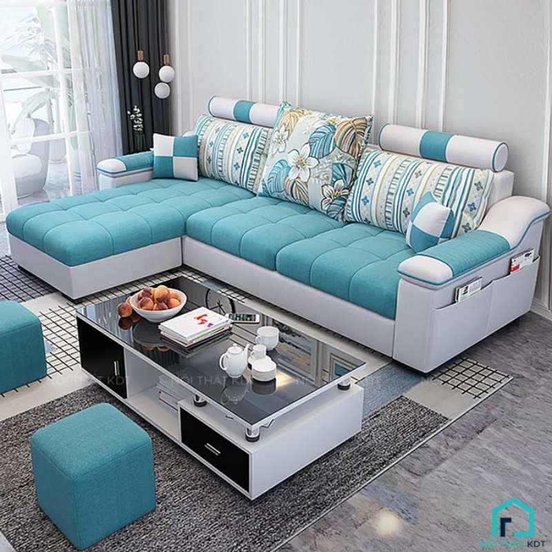 mẫu sofa xanh ngọc