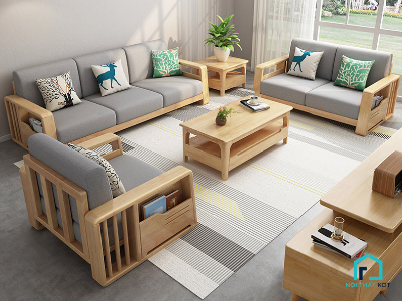 bộ sofa gỗ chữ u đa dạng kích thước
