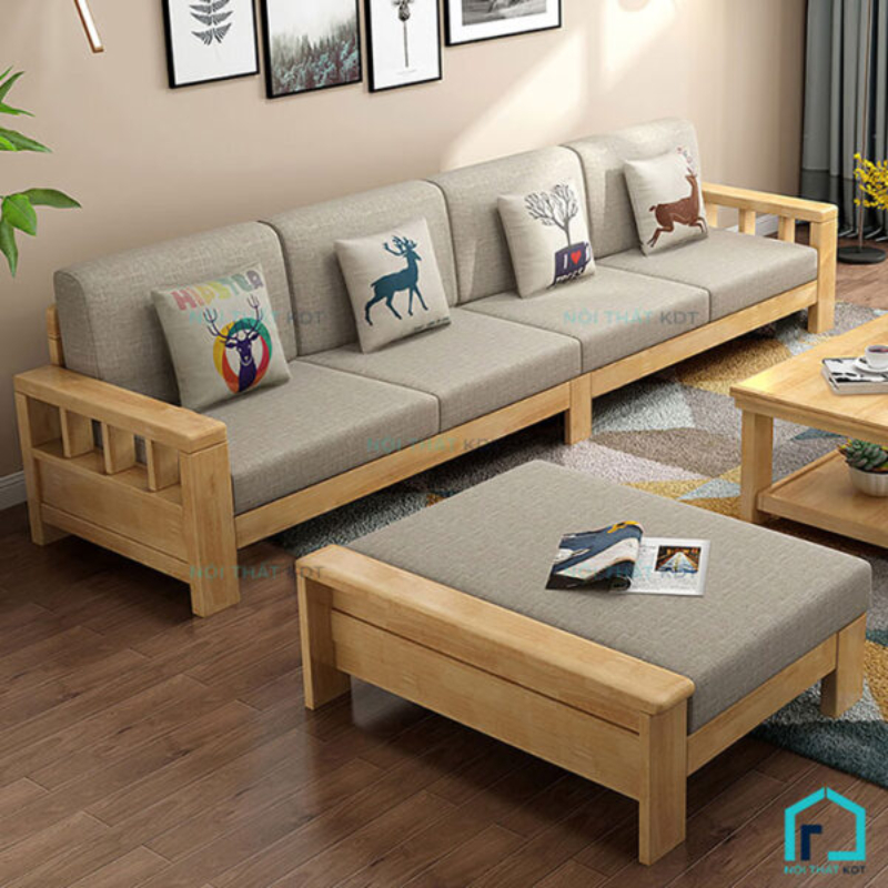sofa gỗ sồi mỹ