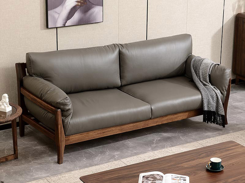 sofa văng 2m từ chất liệu da