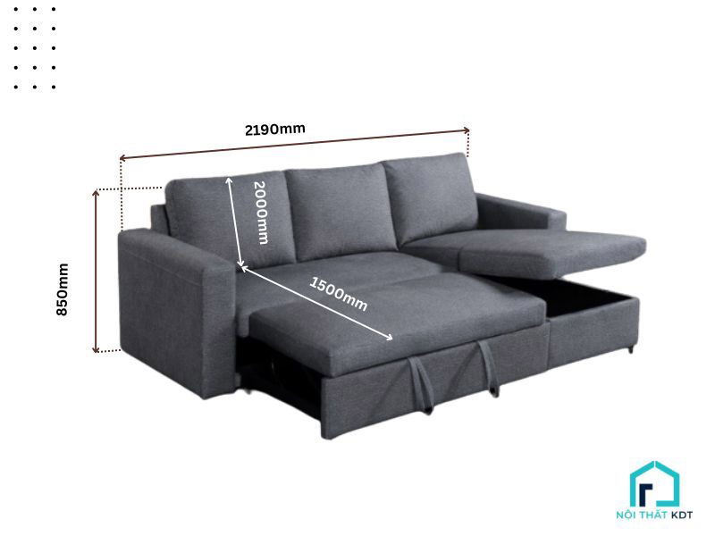 kích thước sofa bed