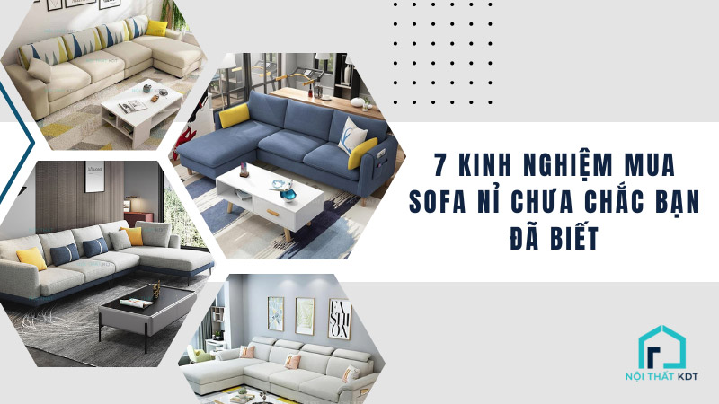 kinh nghiệm mua sofa nỉ