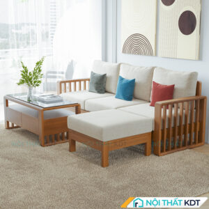Ghe sofa goc go phong cach Nhat Ban S316 1