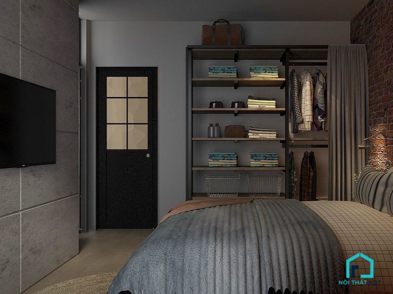 ảnh phòng ngủ phong cách industrial - ấn tượng