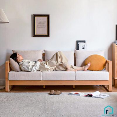 bộ ghế sofa văng nỉ phong cách Nhật Bản S316