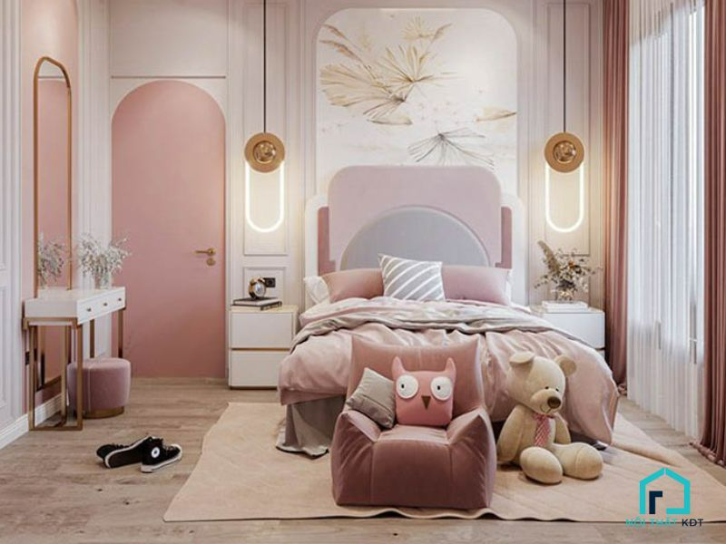 đồ trang trí phòng ngủ màu hồng