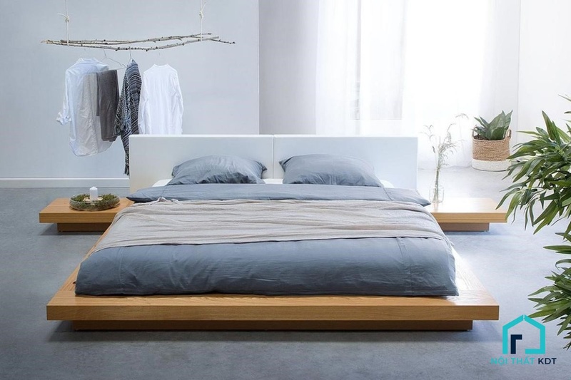 giường ngủ chất liệu gỗ tự nhiên