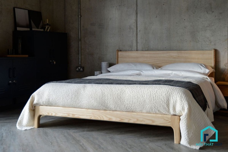 mẫu giường ngủ sử dụng chất liệu gỗ 