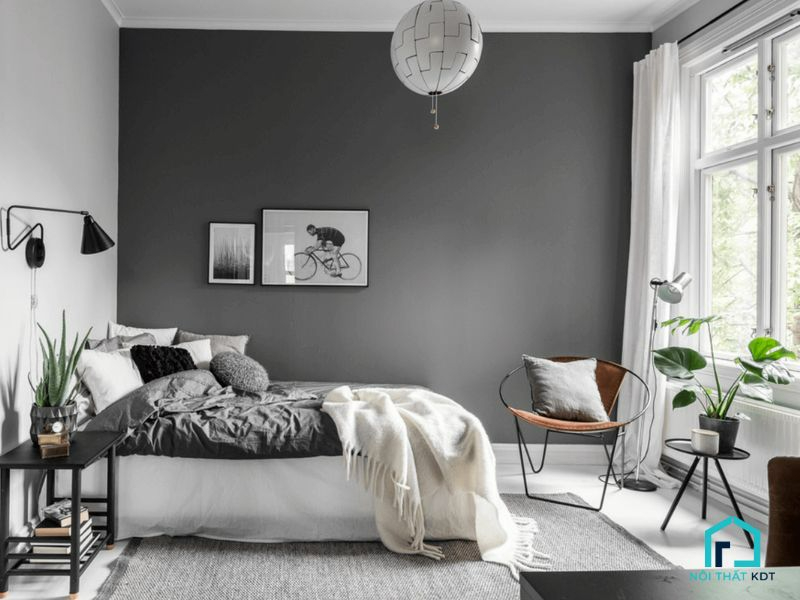 mẫu phòng ngủ màu xám đẹp
