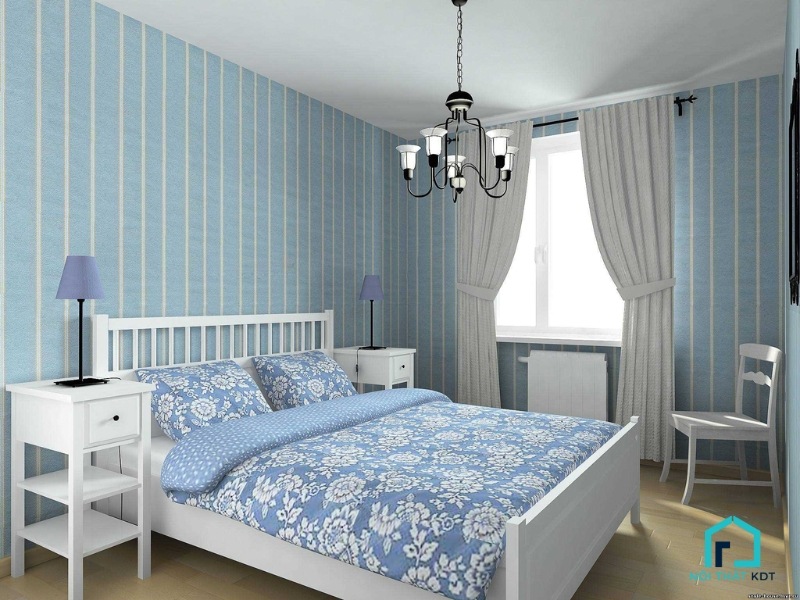Mẫu phòng ngủ có sự kết hợp màu sắc khéo léo