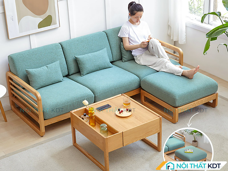 Sofa chữ L S175-L3 2 - 3 chỗ ôm sát góc tường, tối ưu không gian và tận dụng hiệu quả các góc chết trong phòng khách nhỏ