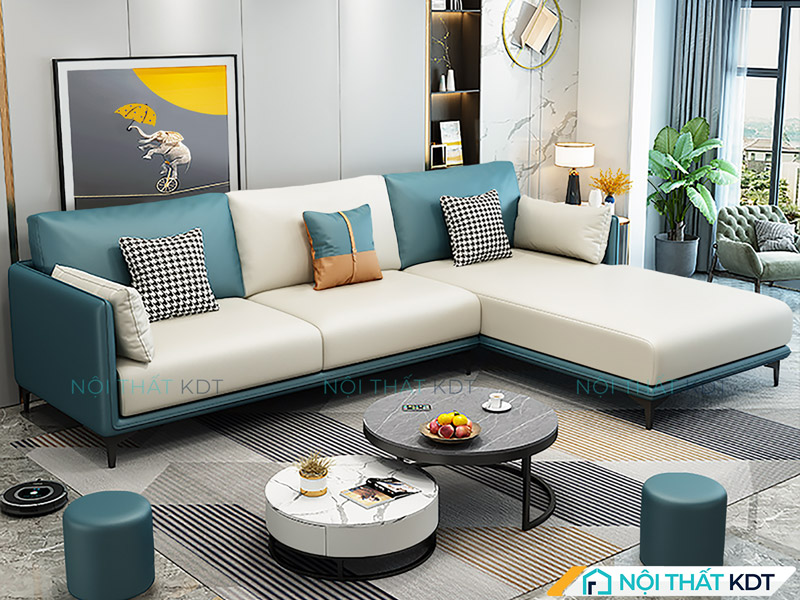 Sofa chữ L S205 có tay vịn mảnh không chỉ đẹp mà còn giúp tiết kiệm không gian một cách khéo léo