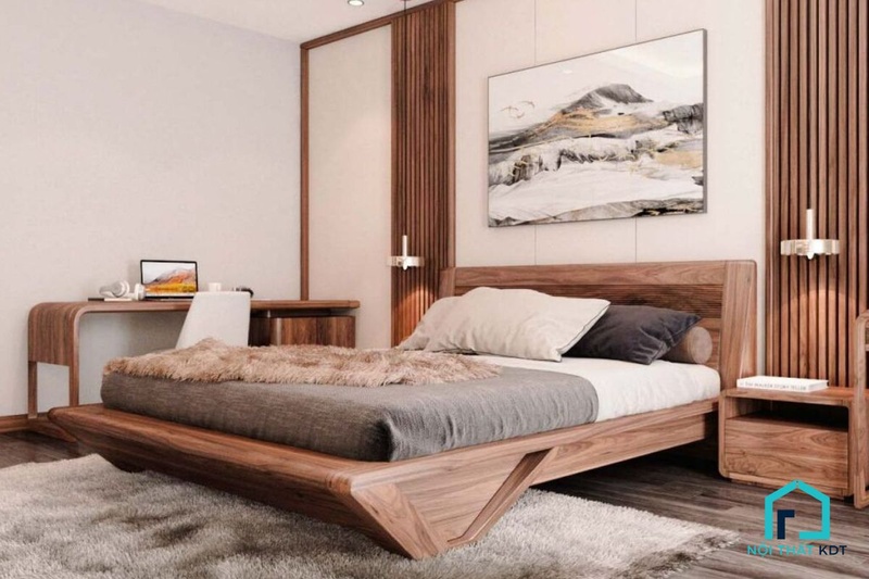 thiết kế đơn giản, hiện đại, giường ngủ 2m