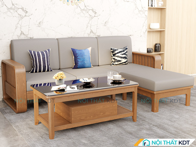 Thiết kế đơn giản, nhỏ gọn của sofa S274 chữ L giúp phòng khách thêm gọn gàng mà vẫn thoải mái khi sử dụng