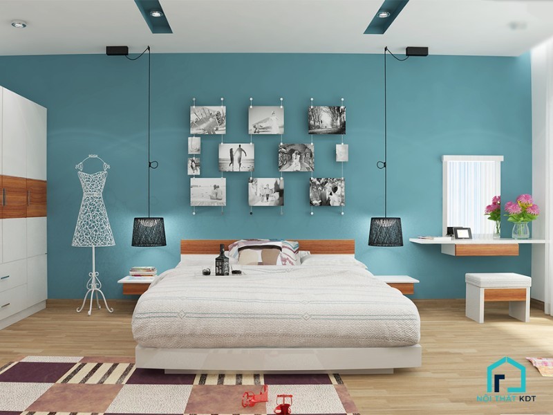 trang trí phòng ngủ ấn tượng đơn giản hiện đại