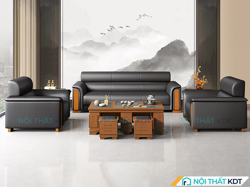 Sofa da S442 phù hợp với những không gian cần sự tinh tế