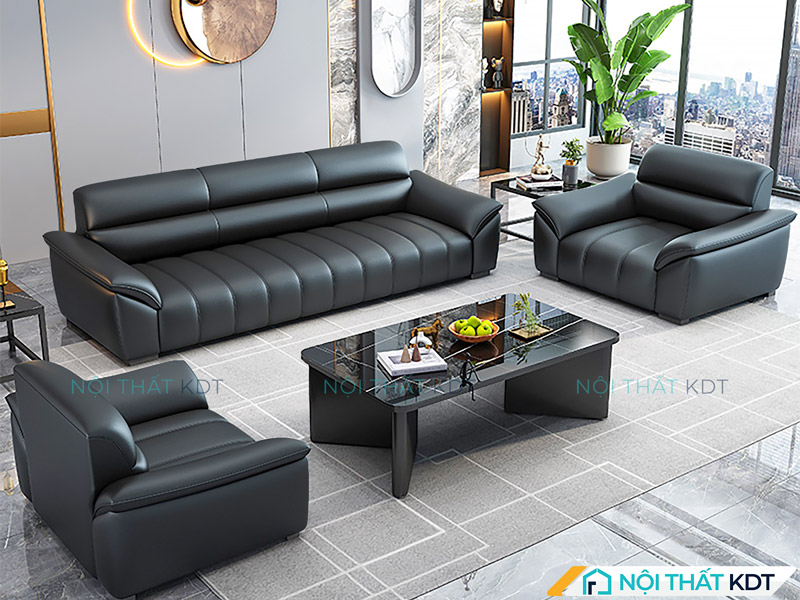 Sofa da chữ U S448 là điểm nhấn thẩm mỹ