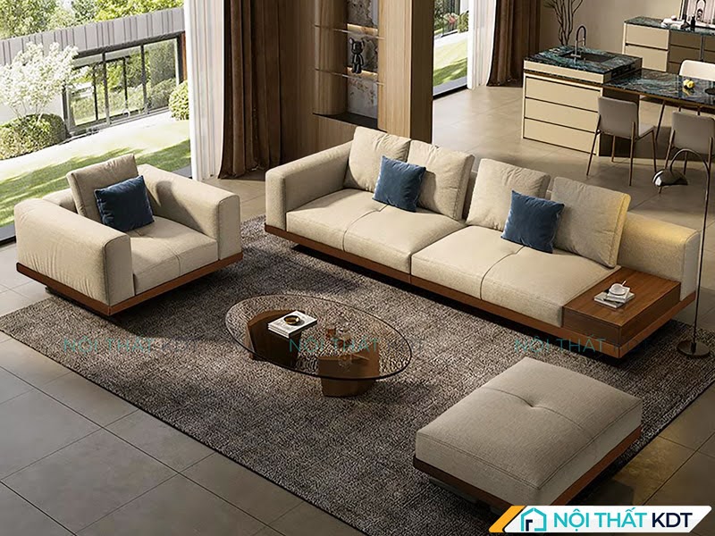 Mẫu sofa nỉ trắng vỏ bọc thoáng khí, mát mẻ