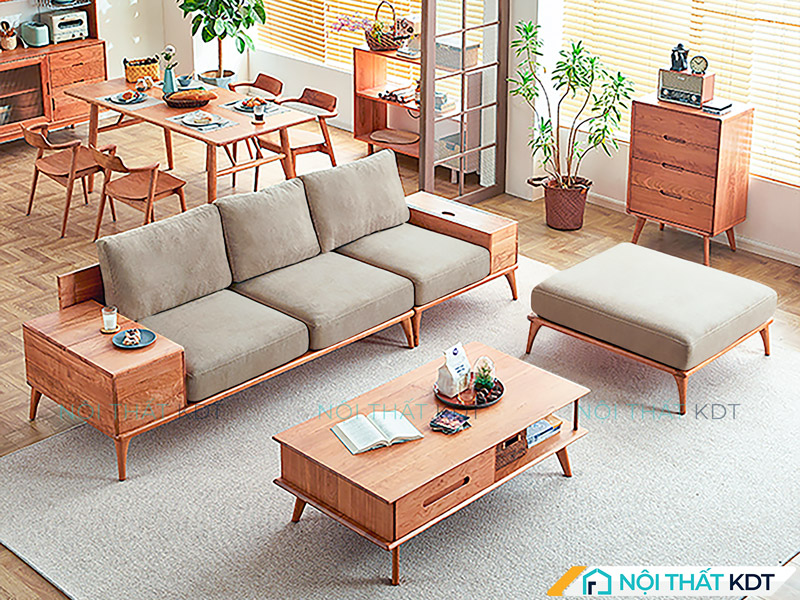 Sofa gỗ S296 là cho không gian tối giản và tinh tế
