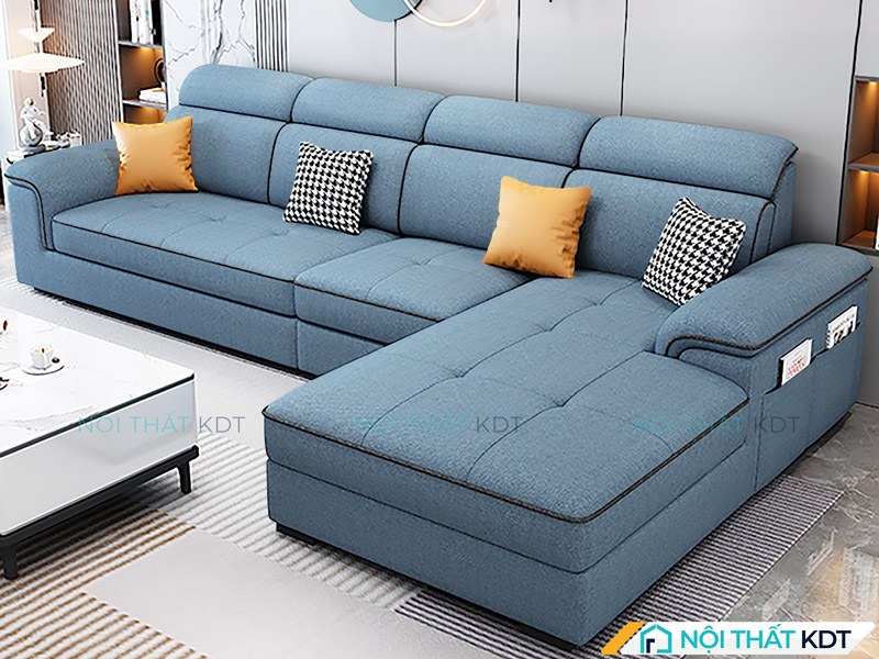 Sofa nỉ góc giúp tối ưu không gian phòng khách S251N