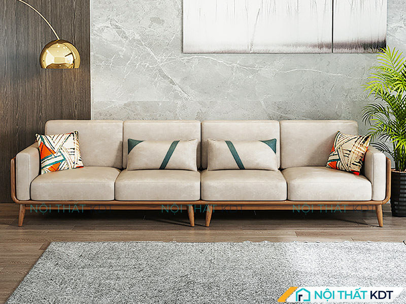 Sofa văng sắc sáng nhỏ gọn, tạo sự thoải mái tối đa cho không gian hạn chế