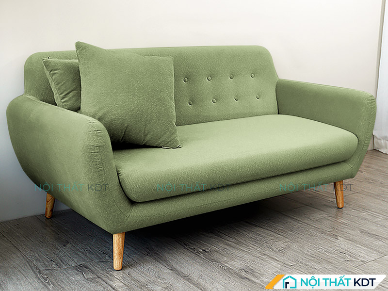 Mẫu sofa nỉ xanh lá cây cực phù hợp cho gia chủ mệnh Mộc