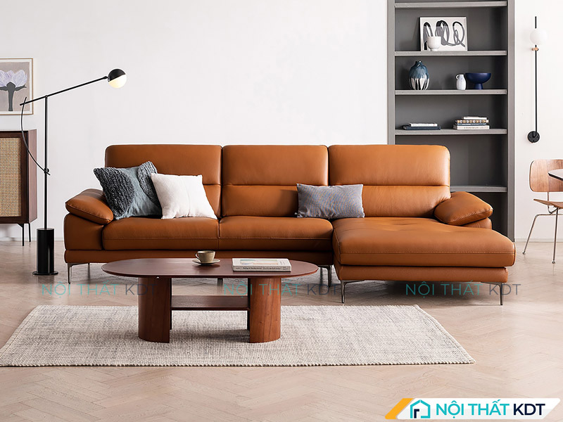 Mẫu sofa da bò phù hợp cho gia chủ mệnh Thổ