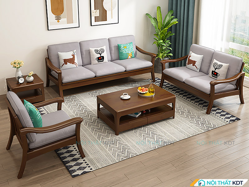 Sofa sử dụng gam màu trung tính sẽ rất phù hợp với những gian phòng khách hiện đại