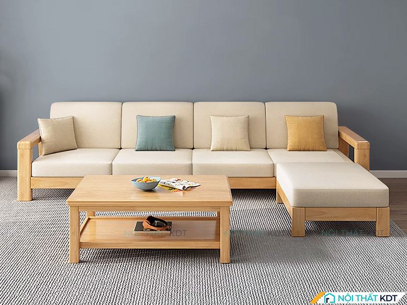 Sofa gỗ trắng S333 phong cách Scandinavian mang đến sự tối giản nhưng vẫn ấm áp và sang trọng