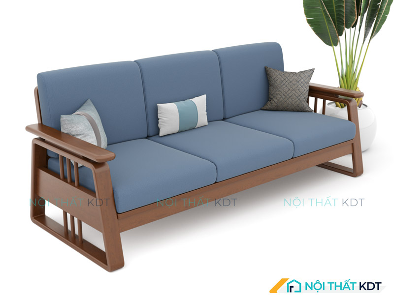 Ghế sofa văng gỗ 3 chỗ ngồi cho phòng khách có diện tích vừa và nhỏ S370-V3
