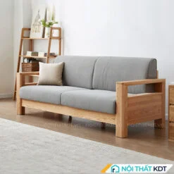 Ghế sofa văng gỗ sồi cho phòng khách chung cư nhỏ S301