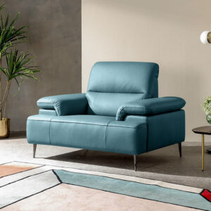 Ghế sofa đơn da kiểu vuông S86