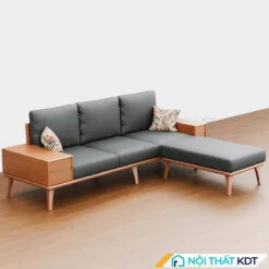 Ghế sofa gỗ sồi tay vịn chứa đồ S296