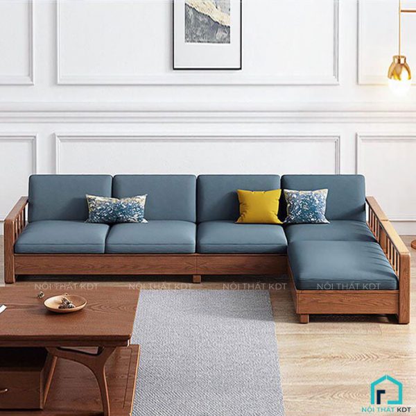 sofa gỗ góc L s277