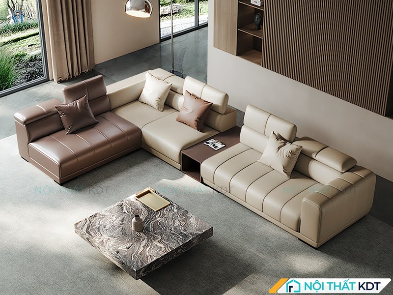 Sofa da sang trọng, bền đẹp