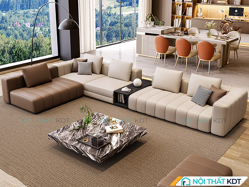 Bộ sofa nhiều ghế đơn mang đến không gian tiếp khách