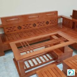 ghế sofa gỗ hoa mai