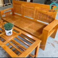 ghế sofa văng gỗ sồi