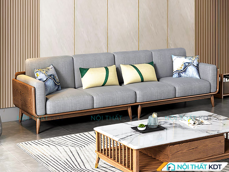 Sofa gỗ S294 có ưu điểm lớn: dễ vệ sinh, chỉ cần lau chùi
