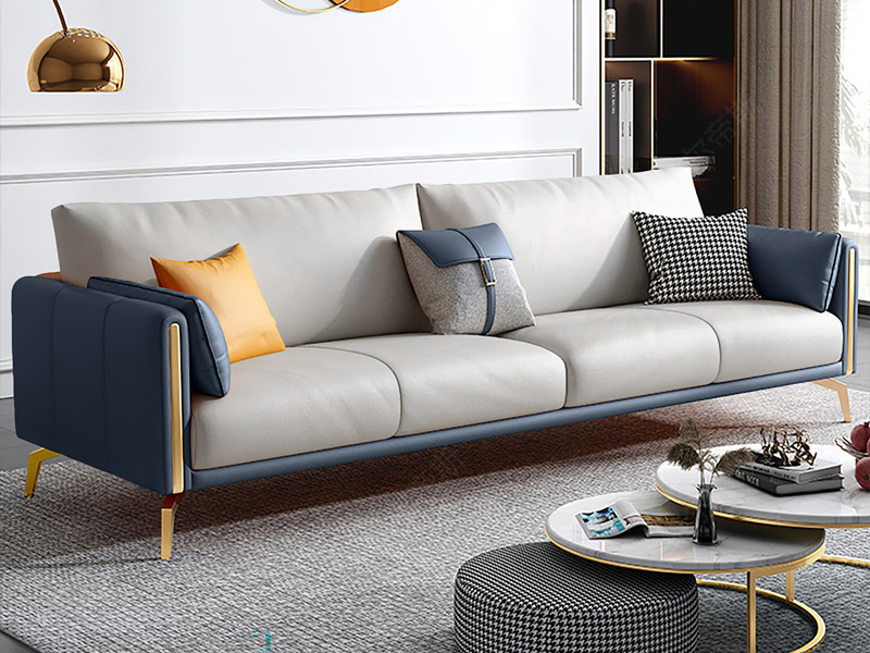 Sofa da S118 dễ vệ sinh, bề mặt nhẵn mịn và chống bám bụi
