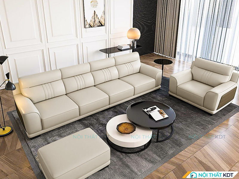 Sofa da S212 vừa là điểm nhấn nội thất, vừa tăng tiện nghi