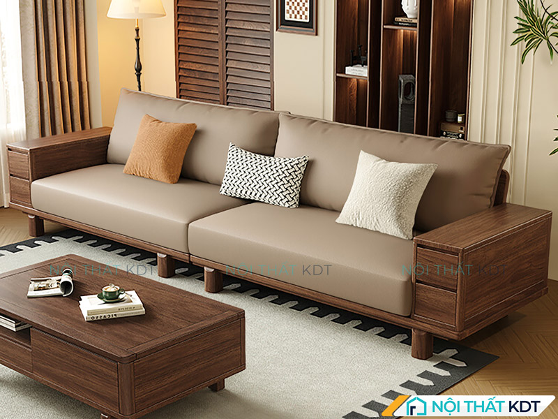 Mẫu sofa văng gỗ S462 tại Nội thất KDT